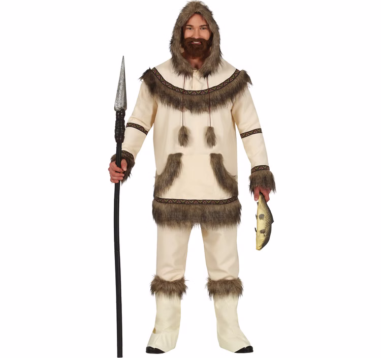Herren Kostüm Eskimo Mark Gr. M-L weiß Inuit Fasching Karneval Jäger Mottoparty Paarkostüm Herren Kostüm Eskimo Mark Gr. M-L weiß Inuit Fasching Karneval Jäger Mottoparty Paarkostüm