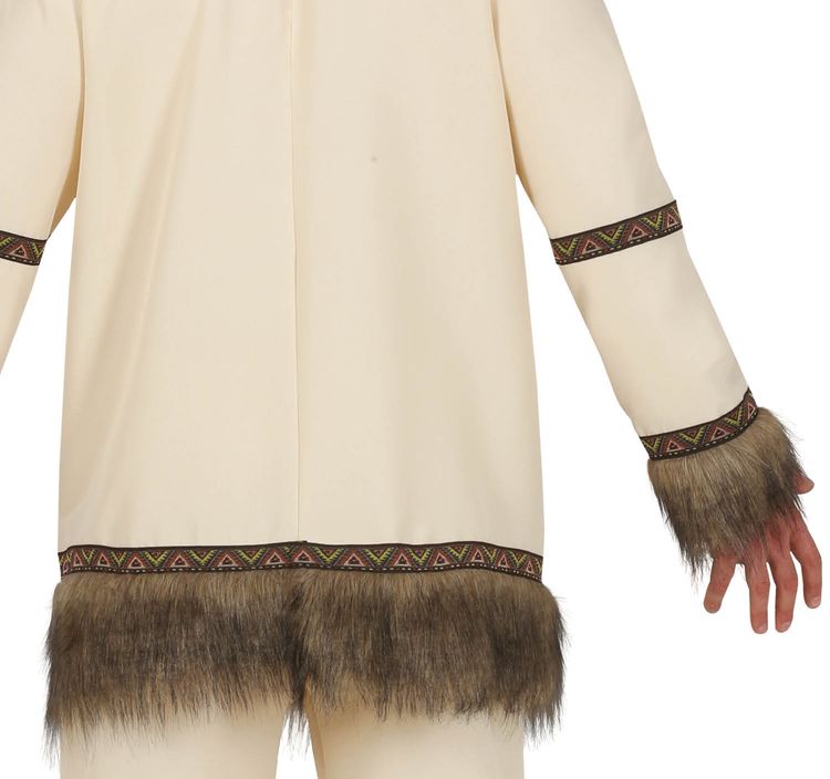 Herren Kostüm Eskimo Mark Gr. M-L weiß Inuit Fasching Karneval Jäger Mottoparty Paarkostüm