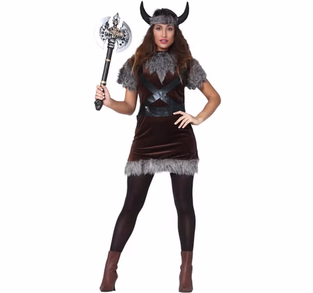 Damen Kostüm Wikinger Bjarka Gr. M-L braun Paarkostüm Fasching Karneval Kriegerin Mottoparty Damen Kostüm Wikinger Bjarka Gr. M-L braun Paarkostüm Fasching Karneval Kriegerin Mottoparty