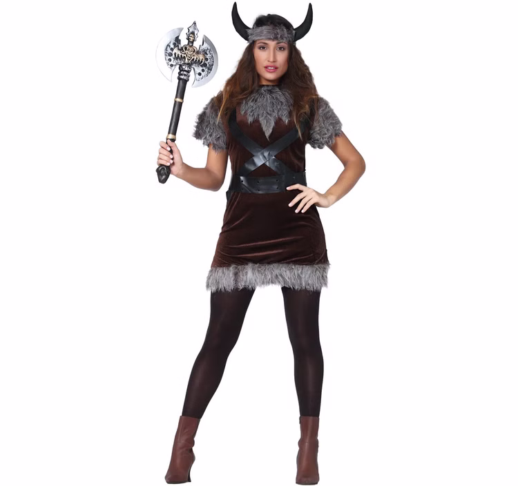 Damen Kostüm Wikinger Bjarka Gr. M-L braun Paarkostüm Fasching Karneval Kriegerin Mottoparty Damen Kostüm Wikinger Bjarka Gr. M-L braun Paarkostüm Fasching Karneval Kriegerin Mottoparty