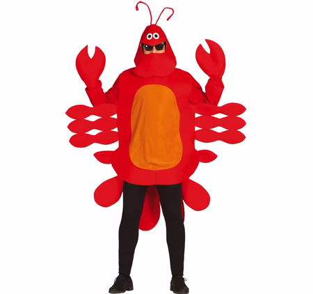 Unisex Kostüm Hummer Larry Krabbe mit Mund-Nasen-Bedeckung Gr. L rot Tierkostüm Fasching Karneval Mottoparty Unisex Kostüm Hummer Larry Krabbe mit Mund-Nasen-Bedeckung Gr. L rot Tierkostüm Fasching Karneval Mottoparty