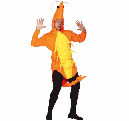 Herren Kostüm Garnele Shrimp Gr. L orange Tierkostüm Fasching Karneval Spaßkostüm JGA Mottoparty Herren Kostüm Garnele Shrimp Gr. L orange Tierkostüm Fasching Karneval Spaßkostüm JGA Mottoparty