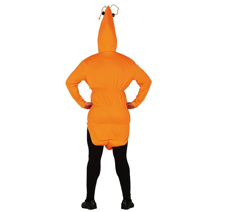 Shrimp Kostüm Garnele für Herren Herren Kostüm Garnele Shrimp Gr. L orange Tierkostüm Fasching Karneval Spaßkostüm JGA Mottoparty