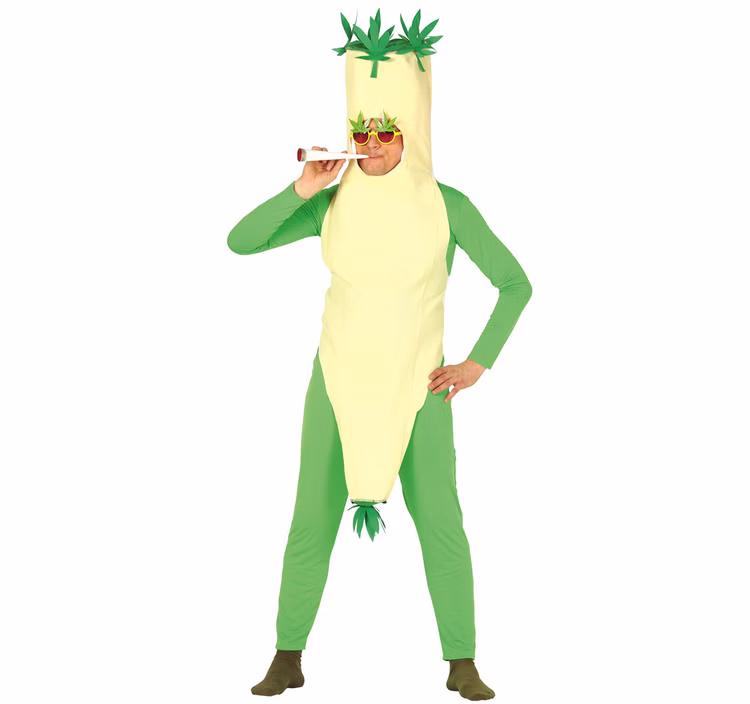 Joint Kostüm Hanf Hippie für Herren Gr. L Kiffer Spaßkostüm Fasching Karneval Marihuana Mottoparty Joint Kostüm Hanf Hippie für Herren Gr. L Kiffer Spaßkostüm Fasching Karneval Marihuana Mottoparty
