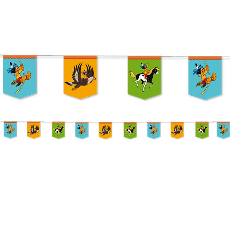 Party-Set Kindergeburtstag Yakari 38-tlg. für 8 Kinder Pappgeschirr Indianer Fasching Geburtstagsfeier Indianer Mottoparty