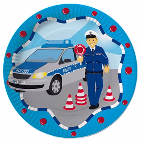 Party-Set Kindergeburtstag Polizei 52-tlg. für 8 'Kinder Pappgeschirr Polizist Mottoparty Fasching Karneval Geburtstag Party-Set Kindergeburtstag Polizei 52-tlg. für 8 'Kinder Pappgeschirr Polizist Mottoparty Fasching Karneval Geburtstag