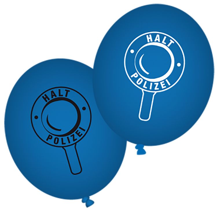 Polizei Party-Set Kindergeburtstag 52-tlg. Tisch-Deko Party-Set Kindergeburtstag Polizei 52-tlg. für 8 'Kinder Pappgeschirr Polizist Mottoparty Fasching Karneval Geburtstag