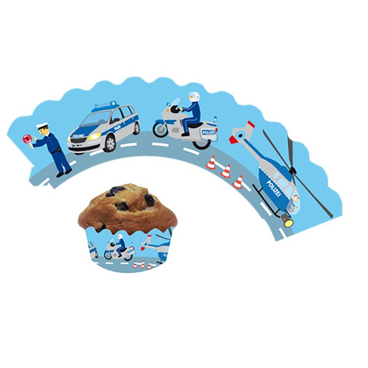 XXL Party-Set Kindergeburtstag Polizei für 6 Kinder 121 Teile Polizist Mottoparty Fasching Geburtstag