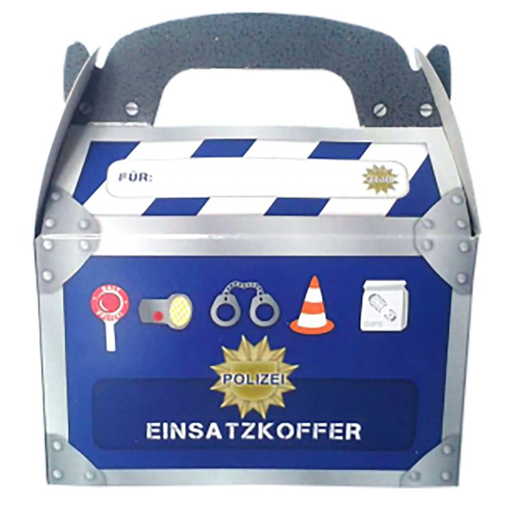 XXL Party-Set Kindergeburtstag Polizei für 6 Kinder 121 Teile Polizist Mottoparty Fasching Geburtstag