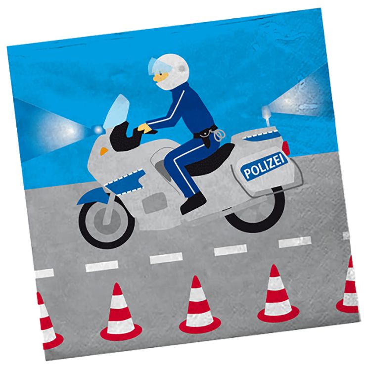 XXL Party-Set Kindergeburtstag Polizei für 6 Kinder 121 Teile Polizist Mottoparty Fasching Geburtstag