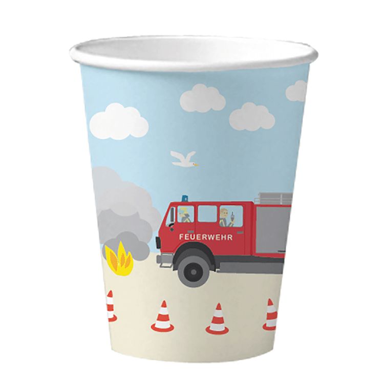 Party-Set Kindergeburtstag Feuerwehr, 38-tlg. Party-Set Kindergeburtstag Feuerwehr 38 Teile für acht Kinder bunt Geburtstag Jungen Mottoparty Feuerwehrmann Feuerwehrauto