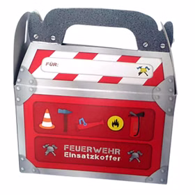 XXL Party-Set Kindergeburtstag Feuerwehr für 6 Kinder 81 Teile Geschirr Geburtstag Jungen Mottoparty