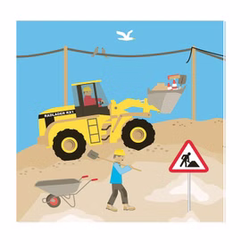 XXL Party-Set Kindergeburtstag Baustelle Bagger für 6 Kinder 98 Teile Bauarbeiter Mottoparty Baggerfahrer