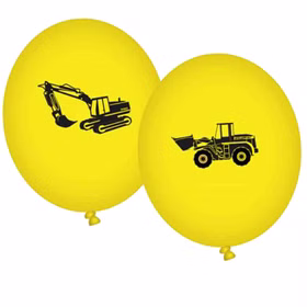 XXL Party-Set Kindergeburtstag Baustelle Bagger für 6 Kinder 98 Teile Bauarbeiter Mottoparty Baggerfahrer