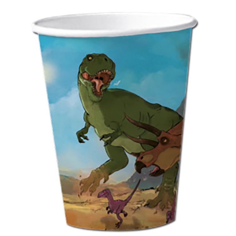 XXL Party-Set Kindergeburtstag T-Rex Dinosaurier für 6 Kinder 62 Teile Dino Mottoparty Geburtstag