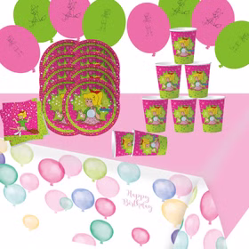 Party-Set Kindergeburtstag Bibi Blocksberg 45 Teile Geschirr Hexe Mottoparty Mädchen Kinderfasching Party-Set Kindergeburtstag Bibi Blocksberg 45 Teile Geschirr Hexe Mottoparty Mädchen Kinderfasching