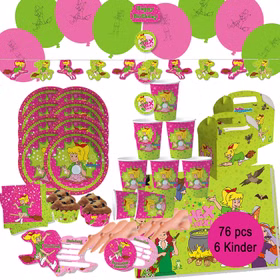 XXL Party-Set Kindergeburtstag Bibi Blocksberg für 6 Kinder 76 Teile Mädchen Hexen Mottoparty XXL Party-Set Kindergeburtstag Bibi Blocksberg für 6 Kinder 76 Teile Mädchen Hexen Mottoparty