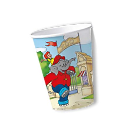 Benjamin Blümchen Becher 8 Stück 200 ml Kindergeburtstag Tisch-Deko