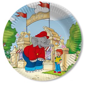 XXL Party-Set Kindergeburtstag Benjamin Blümchen für 6 Kinder 82 Teile Elefant Tier Mottoparty Zootiere Zoo