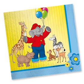 XXL Party-Set Kindergeburtstag Benjamin Blümchen für 6 Kinder 82 Teile Elefant Tier Mottoparty Zootiere Zoo