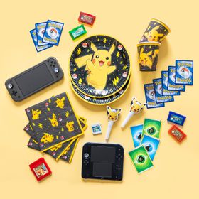Übersicht Pokemon Party-Set mit Partygeschirr und dem Hinweis mit 18 Einzelteilen