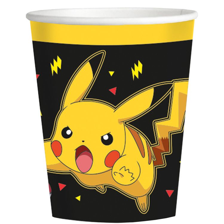 Übersicht Pokemon Party-Set mit Partygeschirr und dem Hinweis mit 18 Einzelteilen