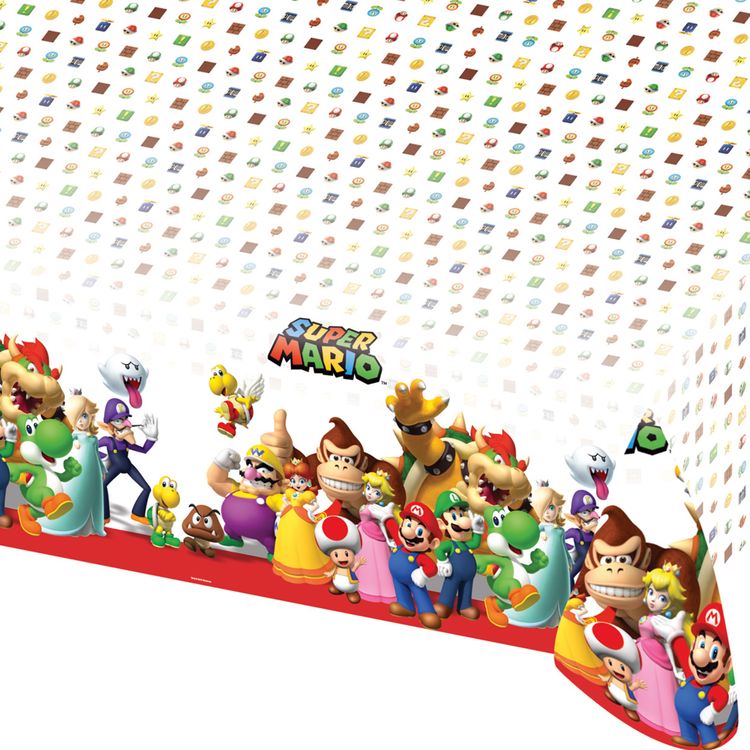 Super Mario Tischdecke 120 x 180 cm Tisch-Deko Party-Zubehör