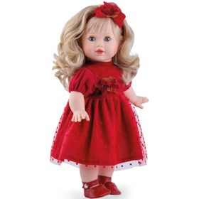 Puppe Paula Mädchen 42 cm mit Haare Schlafaugen Spielzeug Puppe zum kämmen und frisieren Puppenkleid
