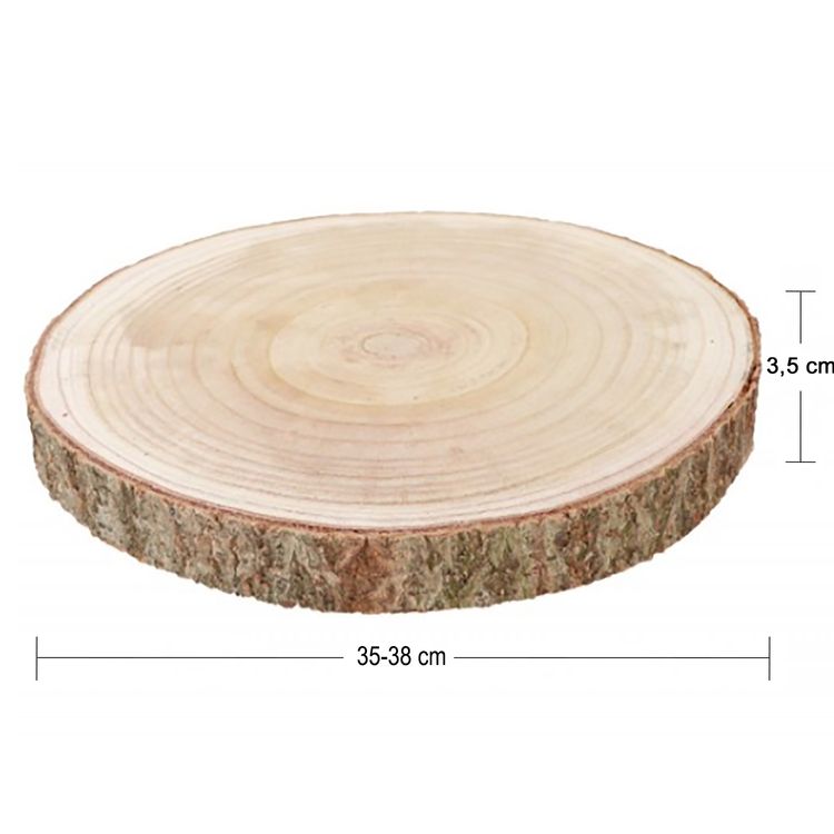 Holzscheibe Baumscheibe 35-38 cm Deko Hochzeit Geburtstag, 1 Stück Holzscheibe Baumscheibe Deko Hochzeit 1 Stück 35-38 cm x 3,5 cm Tisch-Deko Geburtstag Sommer-Party Mottoparty DIY Dekoration