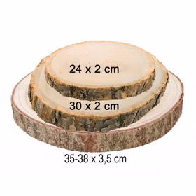 Baumscheiben-Set Holzscheiben 3 verschiedene Größen DIY Deko Zubehör Sommer-Party