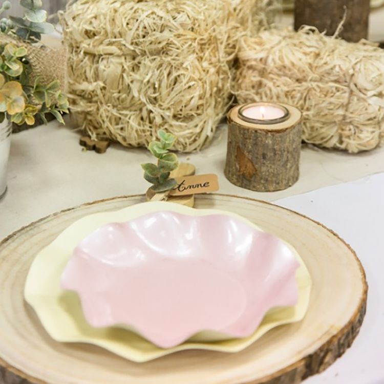 Baumscheiben-Set Holzscheiben 24-38 cm Tischdeko, 3 Stück Baumscheiben-Set Holzscheiben 3 verschiedene Größen DIY Deko Zubehör Sommer-Party