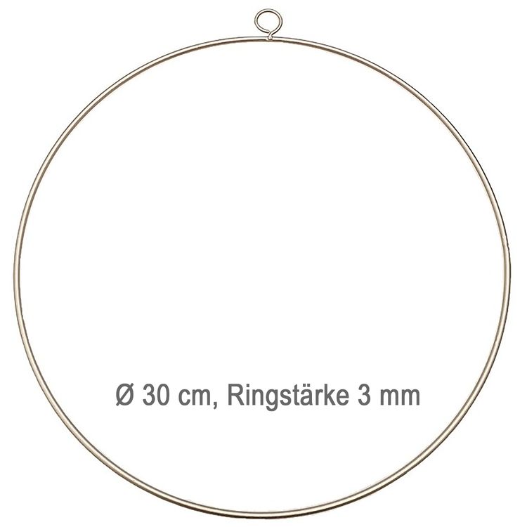 Metallring gold 30 cm Traumfänger Makramee Geburtstag Hochzeit Dekoration Bastelbedarf Floristik Zubehör