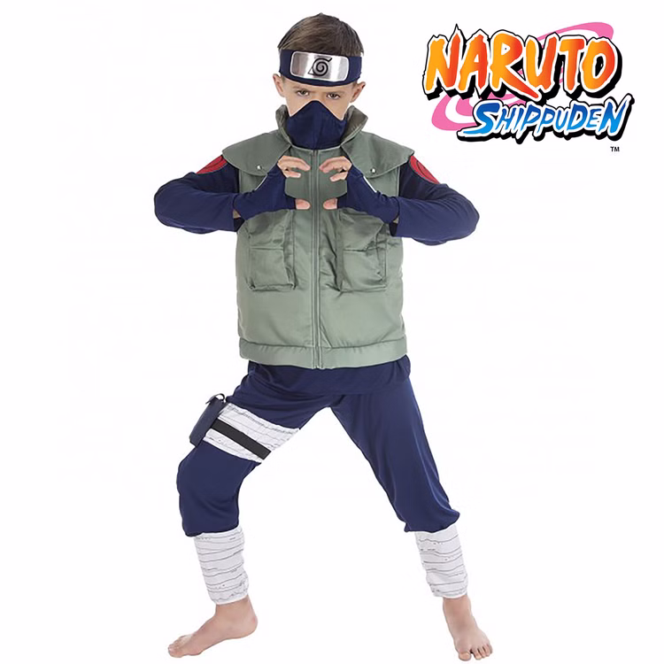 Kakashi Hatake Kostüm für Kinder Gr. 128-152 Naruto Shippuden Manga Fasching Kinderfasching Karneval Cosplay Kakashi Hatake Kostüm für Kinder Gr. 128-152 Naruto Shippuden Manga Fasching Kinderfasching Karneval Cosplay