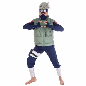 Kakashi Hatake Kostüm für Herren Gr. S-XL Naruto Shippuden Manga Mottoparty Fasching Karneval Kakashi Hatake Kostüm für Herren Gr. S-XL Naruto Shippuden Manga Mottoparty Fasching Karneval