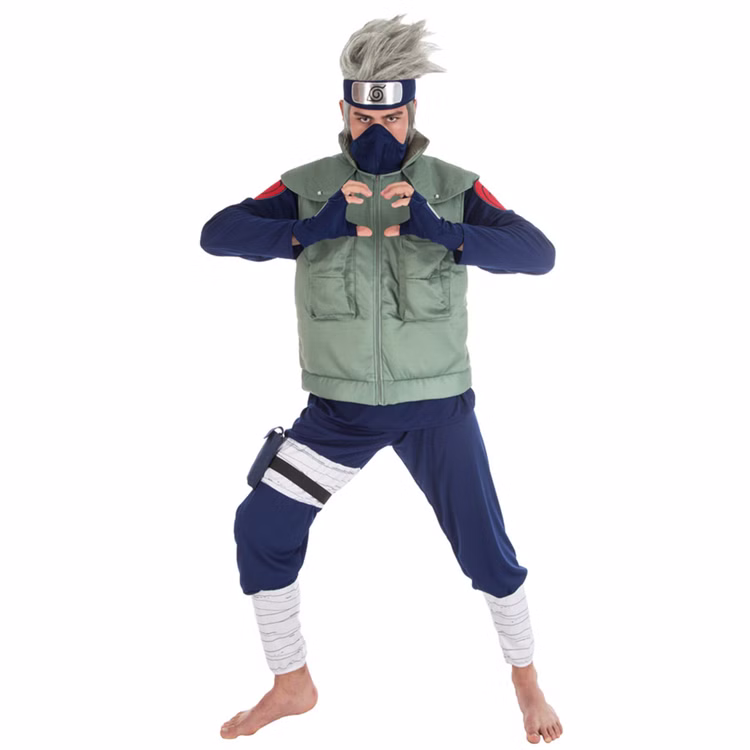 Kakashi Hatake Kostüm für Herren Gr. S-XL Naruto Shippuden Manga Mottoparty Fasching Karneval Kakashi Hatake Kostüm für Herren Gr. S-XL Naruto Shippuden Manga Mottoparty Fasching Karneval