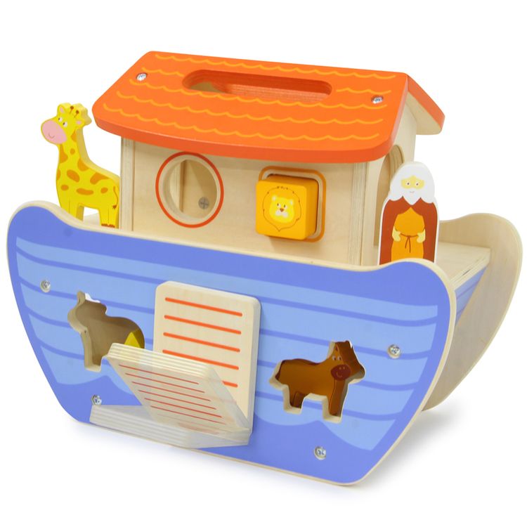 Holzspielzeug Steckspiel Arche Noah 13-tlg. Holzspielzeug Steckspiel Arche Noah 13-Teile unisex bunt Tiere Spielzeug Kleinkind Geschenk Geburtstag