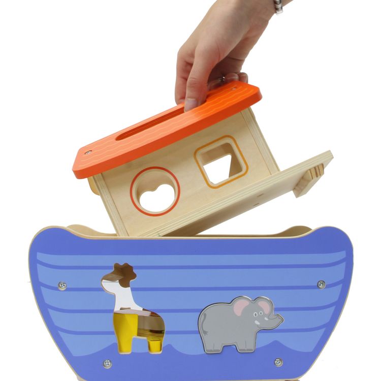 Holzspielzeug Steckspiel Arche Noah 13-tlg. Holzspielzeug Steckspiel Arche Noah 13-Teile unisex bunt Tiere Spielzeug Kleinkind Geschenk Geburtstag