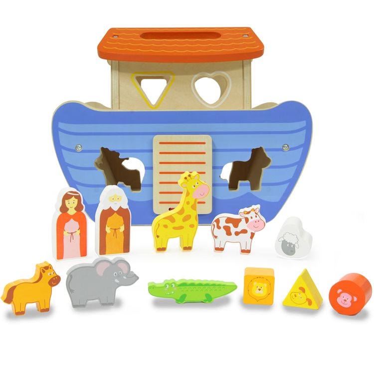 Holzspielzeug Steckspiel Arche Noah 13-tlg. Holzspielzeug Steckspiel Arche Noah 13-Teile unisex bunt Tiere Spielzeug Kleinkind Geschenk Geburtstag