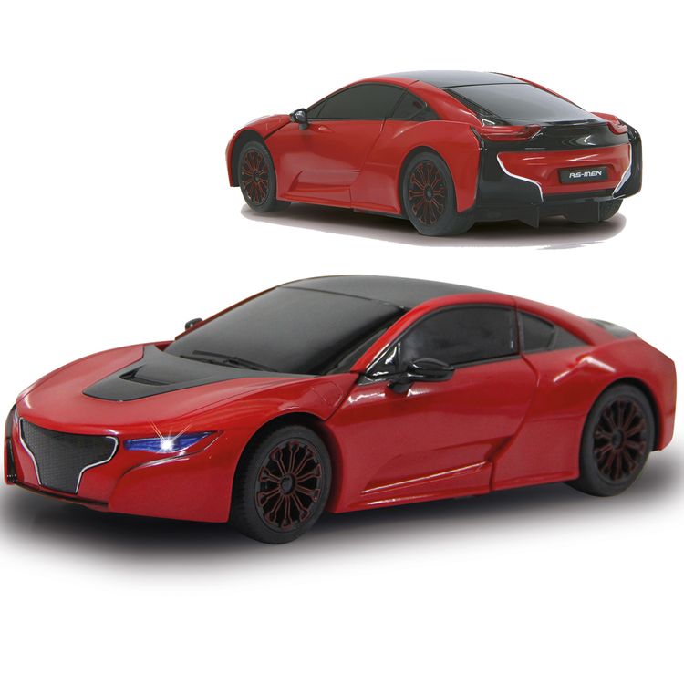 Transformation Robotor Auto rot mit Fernsteuerung ab 6 Jahre Robicar mit LED-Licht & Sound Spielzeug für Kinder 