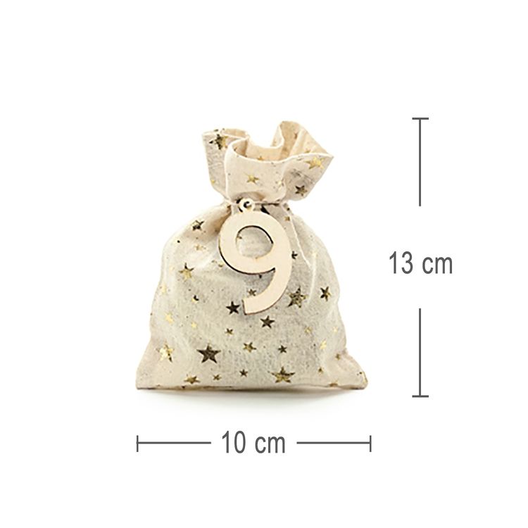 Adventskalender Säckchen zum Befüllen inkl. Zahlen & Kordel 72 Teile Weihnachten DIY Kalender Geschenkidee Adventszeit