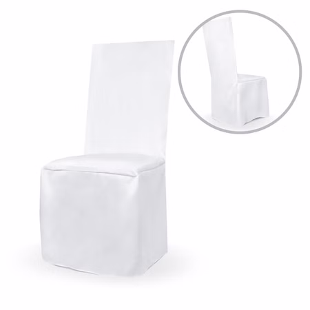 Stuhlhusse weiß matt universell ohne Falten Hochzeit Geburtstag Stuhlbezug für gerade Lehne Empfang Stuhlhusse weiß matt universell ohne Falten Hochzeit Geburtstag Stuhlbezug für gerade Lehne Empfang