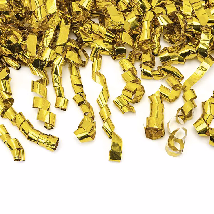 Shooter gold Luftschlangen gekringelt Konfettikanone 60 cm Deko Hochzeit Geburtstag Partyshooter Fasching Karneval Shooter gold Luftschlangen gekringelt Konfettikanone 60 cm Deko Hochzeit Geburtstag Partyshooter Fasching Karneval
