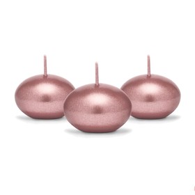50 Schwimmkerzen metallic rosé Ø 4 cm Brenndauer 2h Deko Hochzeit Tischdeko Dekoration schwimmende Kerzen