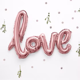 Folienballon love Schriftzug metallic roségold Deko Hochzeit Valentinstag Verlobung SALE Ballon Luftballon Party-Deko Folienballon love Schriftzug metallic roségold Deko Hochzeit Valentinstag Verlobung SALE Ballon Luftballon Party-Deko