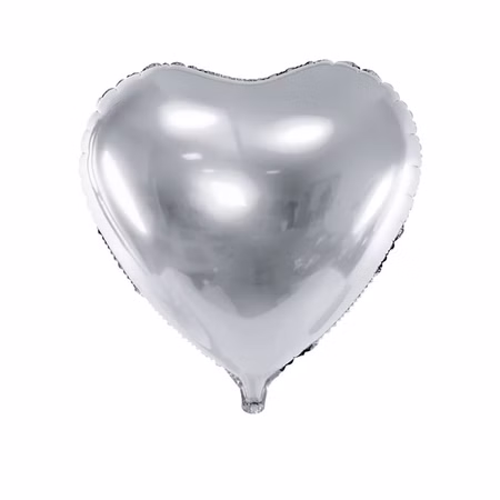 Folienballon Herz metallic silber Ø 45 cm Hochzeit Deko Silberhochzeit Verlobung Valentinstag Geburtstag Folienballon Herz metallic silber Ø 45 cm Hochzeit Deko Silberhochzeit Verlobung Valentinstag Geburtstag