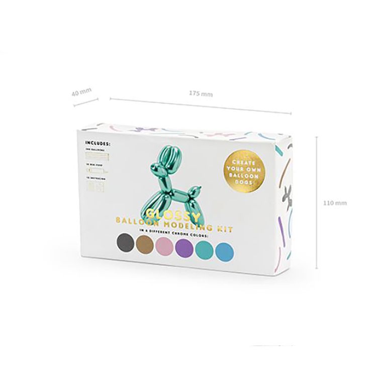 Modellierballons Kindergeburtstag metallic Ballons 31-tlg. Hochzeit Geburtstag Ballons bunt modellieren Hund Tiere Party-Zubehör Kinder