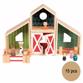 Spielzeug Holz Bauernhof mit Scheune Bauer und Tieren 15 Teile Holzspielzeug für Kinder Geschenk Geburtstag Spielzeug Holz Bauernhof mit Scheune Bauer und Tieren 15 Teile Holzspielzeug für Kinder Geschenk Geburtstag