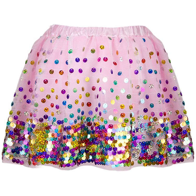 Geburtstagsrock rosa Einhorn mit Regenbogen Pailletten für Mädchen 4-6 Jahre Sommerrock Bekleidung Mädchen Geburtstagskind festlich