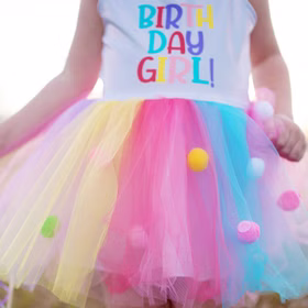 Geburtstagskleid Birthday Girl 4-5 Jahre Tüllkleid bunt mit Haarreif Sommerkleid Mädchen Geburtstagskind festlich feiern Geburtstagskleid Birthday Girl 4-5 Jahre Tüllkleid bunt mit Haarreif Sommerkleid Mädchen Geburtstagskind festlich feiern