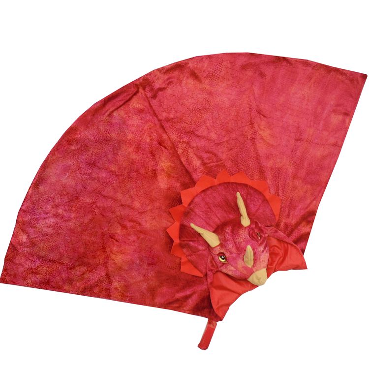 Triceratops Kostüm für Kinder Dino Saurier Umhang 4-6 Jahre rot Fasching Geburtstag Karneval Kinderfasching